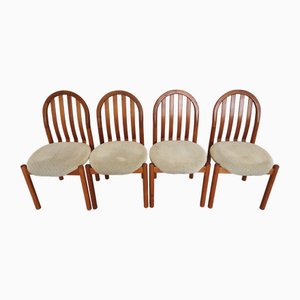Sedie da pranzo vintage in teak di Niels Koefoed, anni '60, set di 4