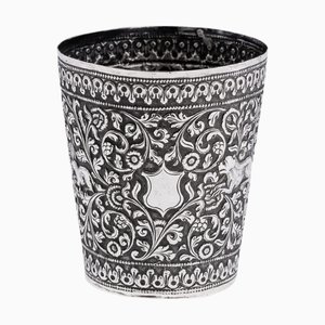 Bicchiere Kutch antico in argento, India, XIX secolo, fine XIX secolo