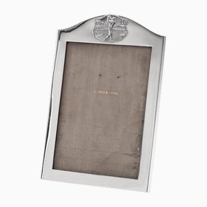 Antique 20th Century English Silver Golfing Photo Frame from Mappin & Webb, 1916