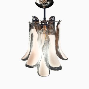 Lampadario vintage in vetro di Murano, anni '80