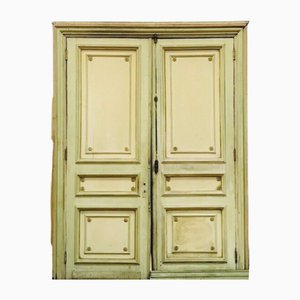 Porte doppie in stile Haussmann in legno patinato, set di 3