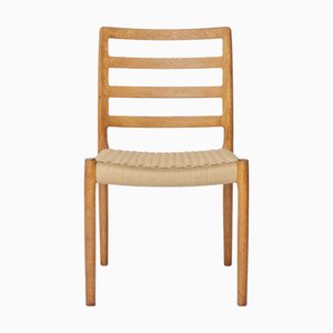 Sedia modello 85 in quercia di Niels Otto Møller per JL Møllers, Danimarca, anni '80