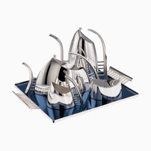 Versilbertes italienisches Vintage Teeservice von Sabattini, 1990er, 5er Set