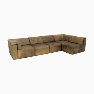 Vintage Modular Leather Sofa from Straub, 1970s, Set of 5