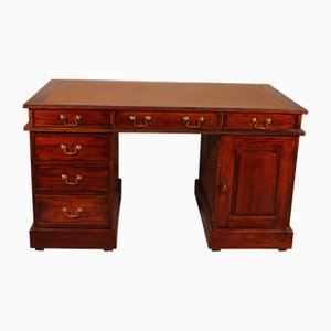 English Mahogany Pedestal Desk