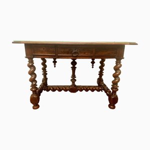 Louis XIII Carved Walnut Desk, 1800s