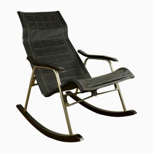 Klappbarer Vintage Schaukelstuhl, 1960er