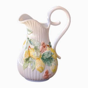 Large Vintage Lemon-Colored Earthenware Jug by Whats, 1970s