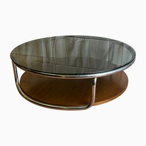 Vintage Couchtisch aus Rauchglas, 1970er