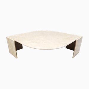 Vintage Travertine Coffee Table by Roche Bobois, 1970s