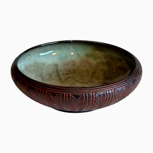 Glazed Studio Ceramic Art Bowl by Eva Kumpmann, 1950s