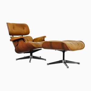 Juego de sillón y otomana de Charles & Ray Eames para Herman Miller, años 70
