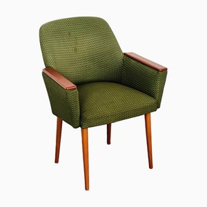Fauteuil Vintage en Tapisserie Verte, 1960