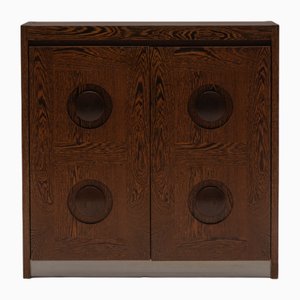 Brutalist Belgian Cabinet in Wengé, 1970s