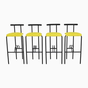 Postmodern Bar Stools, 1980s, Set of 4