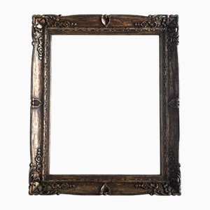 Italian Hand-Carved Gold Leaf Gilded Wooden Frame, 1950s