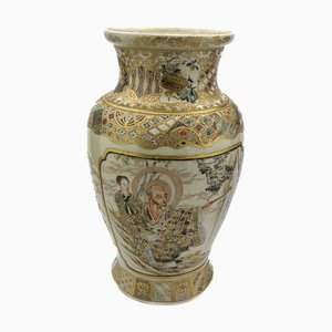 Antique Japanese Satsuma Ware Vase, 19th Century