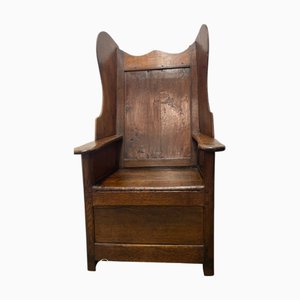 Englischer Lambing Chair aus Eiche, 1780er