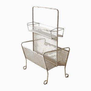 Mid-Century Magazine Rack in the style of Mathieu Matégot, France, 1950s