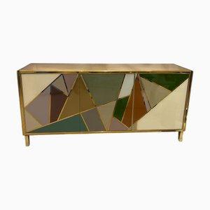 Credenza vintage in vetro di Murano, anni '70