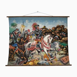 Francesco Paolo Cardinale, Puppentheater Kulisse, 1940er, Öl auf Leinwand