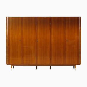Armadio grande Mid-Century moderno a cinque ante in teak, anni '60