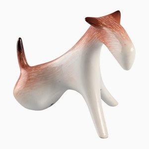 Fox Terrier Porcelain Figure by Mieczyslaw Naruszewicz for Ćmielów, 1960s