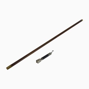 Bastón antiguo con sistema de lastre de madera, década de 1890