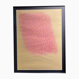 Piero Dorazio, Pink Grid, 1962, Pencil & Pastel