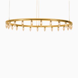 Lampadario in ottone di Hans-Agne Jakobsson, anni '70