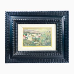 Alberto Salietti, Paesaggio ligure, Tecnica mista, Incorniciato