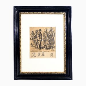 Almery Lobel Riche, Armee d'Orient, 1916, Mixed Media Drawing, Framed