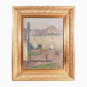 Alberto Ferrero, Sanctuary of Oropa, Oil on Masonite, Framed