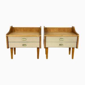 Mid-Century Nachttische mit Schubladen, 2 . Set