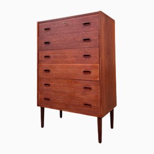 Teak Kommode mit Schloss aus Dänemark