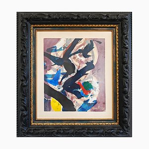 Edo Murtić, Composizione astratta, 1978, Acquarello, Incorniciato