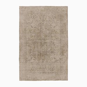 Vintage Tabriz Rug with Floral Medallion