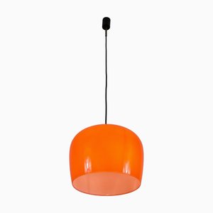 Lampada Mid-Century in vetro rosso, Italia, anni '60