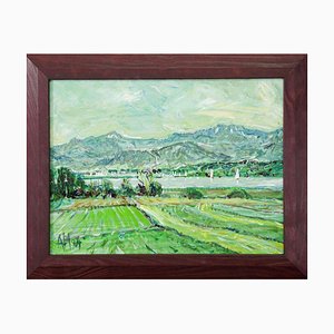 Alexander Michael, Chiemsee Near Hochstaedt, 1994, Dipinto ad olio, Incorniciato