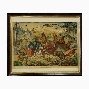 Jean Frederic Wentzel, The Hunter's Awakening, Germany, Late 19th Century, Lithograph