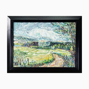 Alexander Michael, Landscape, Steinhoegl, Bavaria, 1989, Oil Painting, Framed