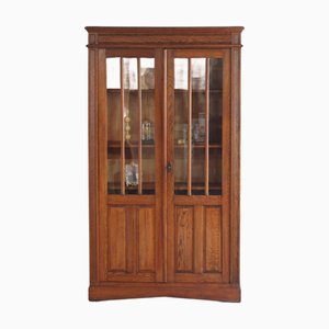 Antique Gründerzeit Display Cabinet with Mullioned Glass Front, 1890