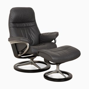 Set di poltrone reclinabili Sunrise in pelle con poggiapiedi di Stressless