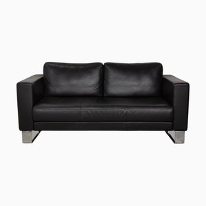 Ego Two-Seater Black in Leather from Rolf Benz