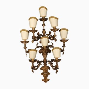 Iron and Sheet Metal Sconce