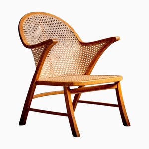Armchair with Vienna Cane Weaving attributed to Frits Schlegel, 1940s