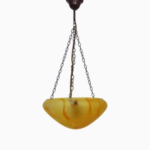 Bruciatore Art Nouveau in vetro marmorizzato, anni '80