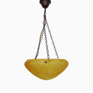 Fornello singolo in stile Art Nouveau in vetro marmorizzato, anni '80