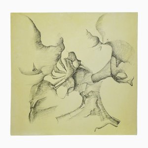 Serge Goldwitch, Glissements, Öl und schwarzer Stift auf Leinwand, 2010er