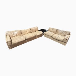 Modulares Ledersofa von Pierluigi Cerri für Poltrona Frau, 1980er, 3er Set